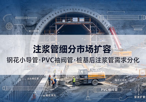 平桥注浆管细分市场扩容，隧道钢花小导管、PVC 袖阀管、桩基后注浆管需求分化